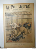 Le Petit Journal N°254 - 29 Septembre 1895 – Dévoré Par Un Lion – Cirque – Catastrophe De Hal - Montgolfière Bruxelles - 1850 - 1899