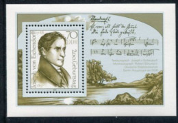 EAST GERMANY / DDR 1988 Eichendorff Bicentenary Block  MNH / ** .  Michel  Block 92 - Unused Stamps