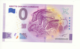 Billet Souvenir - 0 Euro - GROTTE CHAUVET 2 - ARDÈCHE - UEHQ - 2023-3 - N° 409 - Mezclas - Billetes