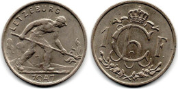 MA 31339 / Luxembourg 1 Franc 1947 TTB - Luxemburgo