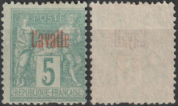 CAVALLE Poste 1a (*) MHNG Type Groupe Surcharge Rouge 1893 (CV 35 €) [ColCla] - Unused Stamps