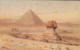 EGYPT - The Great Pyramid Of Giza & The Sphinx - A. Bishai - No. 119 - Unused Postcard (02) - Pyramides