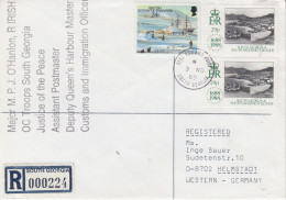 South Georgia & South Sandwich Islands 1989 Registered Cover Majhor O'Hanson OC Troops Ca 3 NO 1989 (FG176) - Georgias Del Sur (Islas)