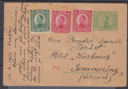 ⁕ Kingdom Of Serbs, Croats & Slovenes 1921 (Yugoslavia) ⁕ Belgrad To Semmering (Österreich) ⁕ Stationery Postcard - Interi Postali