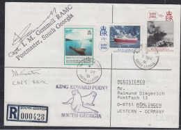 South Georgia & South Sandwich Islands 1991 Registered Cover 2  Signatures  Ca 7 DE 1991 (FG178) - South Georgia