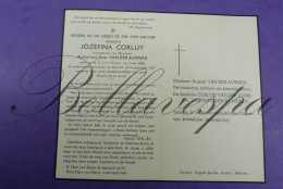 Jozefina CORLUY Echt A. VAN DER AUWERA O.L.V. Waver 1889 Beerzel 1957 - Todesanzeige