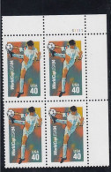 Sc#2835, World Cup '94 US Soccer, 1994 Issue 40-cent Stamp Plate # Block Of 4 - Plaatnummers