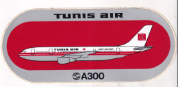 Autocollant Avion -  TUNIS AIR  A300 - Stickers