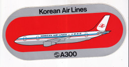 Autocollant Avion -  Korean Air Lines   A300 - Adesivi