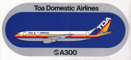 Autocollant Avion -  Toa Domestic Airlines  A300 - Adesivi