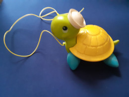 Tortue à Tirer Fisher Price Ancien Vintage 1977 - Giocattoli Antichi