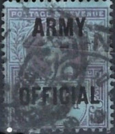 GB QV 1898  Army Official 2.5d Used With Heavy Cancel - Gebruikt