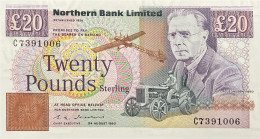 Northern Ireland 20 Pounds, P-195b (24.8.1990) - UNC - 20 Pounds