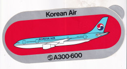 Autocollant Avion -  KOREAN AIR   A300-600 - Adesivi