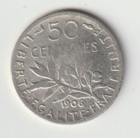 Semeuse 50c Argent 1906 - Silver - 1/2 F - - 50 Centimes