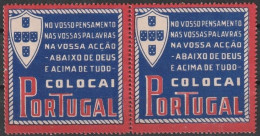 Vignettes, Portugal - Vinhetas De Propaganda Do Governo Do Estado Novo/ Salazar (1933>1974) -|- MNG No Gum - Lokale Uitgaven