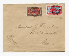 !!! CONGO, N°66 AVEC DOUBLE SURCHARGE SUR LETTRE D'OUESSO DE 1921 POUR PARIS - Cartas & Documentos