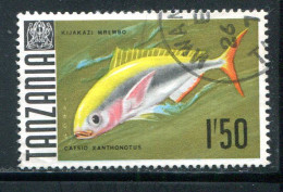 TANZANIE- Y&T N°28A- Oblitéré (poissons) - Tansania (1964-...)