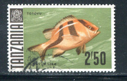 TANZANIE- Y&T N°29- Oblitéré (poissons) - Tanzania (1964-...)