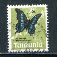 TANZANIE- Y&T N°33- Oblitéré (papillon) - Tanzania (1964-...)