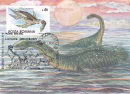 Carte Maximum Roumanie Préhistoire Prehistory 4083 Plésiosaure Plésiosaurus - Maximum Cards & Covers