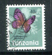 TANZANIE- Y&T N°38- Oblitéré (papillon) - Tanzania (1964-...)