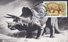 Carte Maximum Roumanie Préhistoire Prehistory 4084 Triceratops - Maximumkarten (MC)