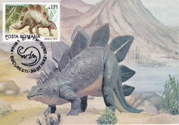 Carte Maximum Roumanie Préhistoire Prehistory 4085 Stegosaurus - Maximumkarten (MC)