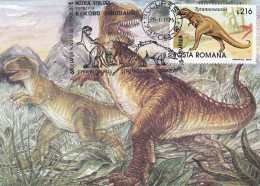 Carte Maximum Roumanie Préhistoire Prehistory 4086 Tyrannosaure Tyrannosaurus - Maximumkarten (MC)