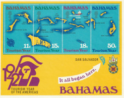 THEMATIC TOURISM:  TOURISM YEAR OF THE AMERICAS. MAP OF THE BAHAMAS ARCHIPELAGO     MS    -   BAHAMAS - Autres & Non Classés