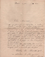 LETTRE MANUSCRITE De 1890 Avec ENVELOPPE Oblitérée PREMERY (58) Timbrée SAGE - Manuscrits