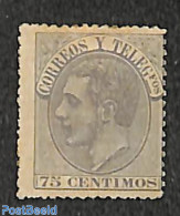 Spain 1882 75c, Stamp Out Of Set, Unused (hinged) - Nuevos
