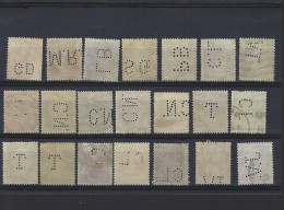 FRANCE TIMBRE LOT 2 PERFORE PERFORES PERFIN PERFINS PERFO PERFORATION PERFORIERT - Used Stamps