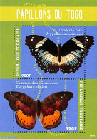Togo 2014 Butterflies 2v M/s, Mint NH, Nature - Butterflies - Togo (1960-...)