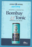 Z-0803 * Advertising Card BOMBAY SAPPHIRE Gin & Tonic - Alcoholes