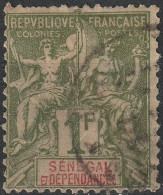 SÉNÉGAL Poste  20 (o) Type GROUPE Paix Et Commerce 1892 (CV 29 €) [ColCla] - Usati