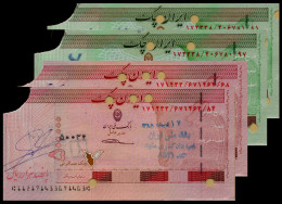 Iran Cheque (Melli Bank) 500000 1000000 2000 (aUNC-) P-NEW [Sequence] [Very Rare !!] - Irán