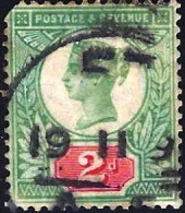 GB 1887 QV Jubilee 2d Green+scarlet Used - Gebruikt