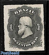 Brazil 1876 200R, Stamp Out Of Set, Without Gum, Unused (hinged) - Ungebraucht