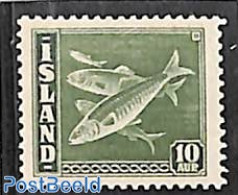 Iceland 1940 10a, Perf. 14:13.5, Stamp Out Of Set, Mint NH, Nature - Fish - Nuovi