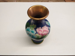 Ancien Vase émail Cloisonné, Emaux , Asiatique, Vingtième Siècle. - Jarrones