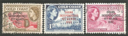 456 Gold Coast Ghana Independence Surcharge Manganese Mine Mining Train Railroad Railways Zug Treno (GOL-34) - Gold Coast (...-1957)