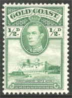 456 Gold Coast 1938 Chateau Christiansborg Castle George VI MH * Neuf (GOL-25) - Costa De Oro (...-1957)