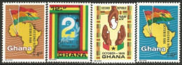 450 Ghana Carte Afrique Africa Map Flags Drapeaux Oeufs Eggs MNH ** Neuf SC (GHA-130) - Géographie