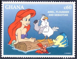 450 Ghana Disney Movie Ariel Homard Lobster MNH ** Neuf SC (GHA-113a) - Ghana (1957-...)