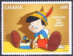450 Ghana Disney Movie Pinocchio Jimini Cricket MNH ** Neuf SC (GHA-112) - Ghana (1957-...)