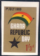 450 Ghana Flag Drapeau Non Dentele Imperforate MNH ** Neuf SC (GHA-84) - Francobolli