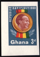 450 Ghana Medal Medaille Non Dentele Imperforate MNH ** Neuf SC (GHA-86) - Monnaies