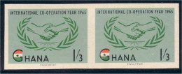 450 Ghana Cooperation Pair Non Dentele Imperforate MNH ** Neuf SC (GHA-76) - Andere & Zonder Classificatie