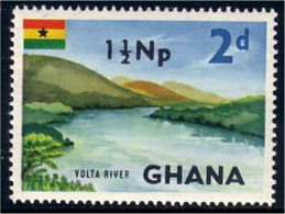 450 Ghana Fleuve Volta River Surcharge Overprint MNH ** Neuf SC (GHA-59b) - Ghana (1957-...)